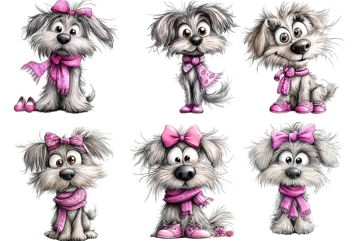 Funny  Crazy Dog Clipart, an Illustration by DreamArtGraphic (Photo 3 of 5)