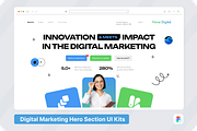 Digital Marketing Hero Header UI kit, an UI Kit Template by SquidPixey (Thumbnail 1 of 3)