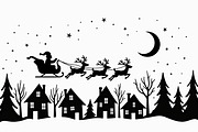 Christmas Night Silhouette Set, an Illustration by BIPLOB EXPERT (Thumbnail 21 of 21)