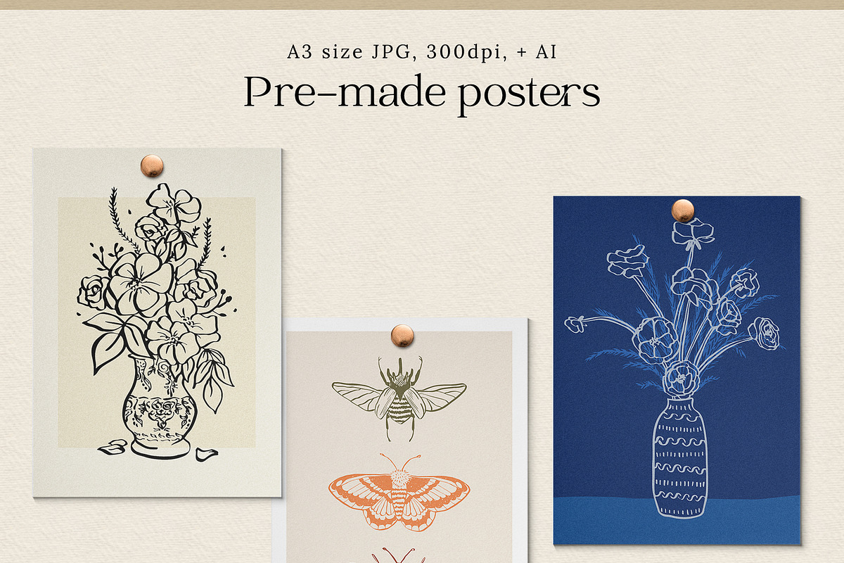 Flowers & Insects | Black Ink Art, an Illustration by amber&ink (Photo 9 of 12)
