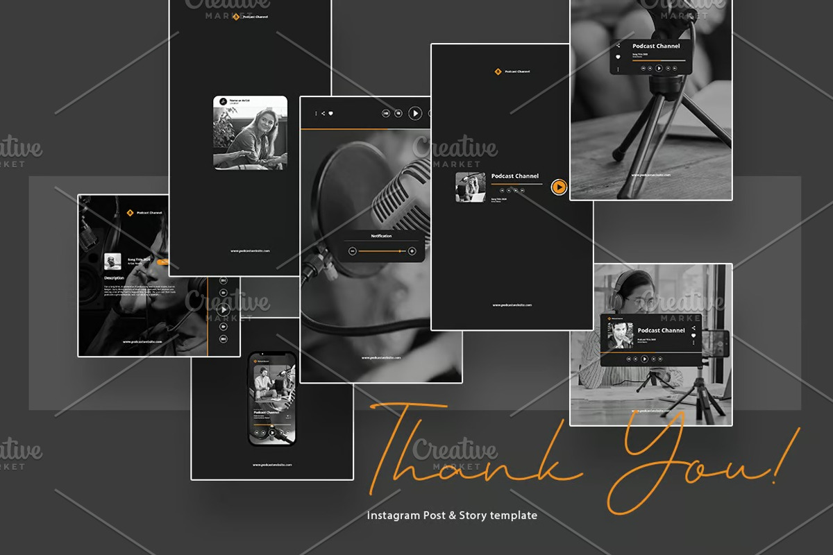 Set of Podcast Instagram Template, a Social Media Template by Dimas Rizki Pratama (Photo 12 of 12)