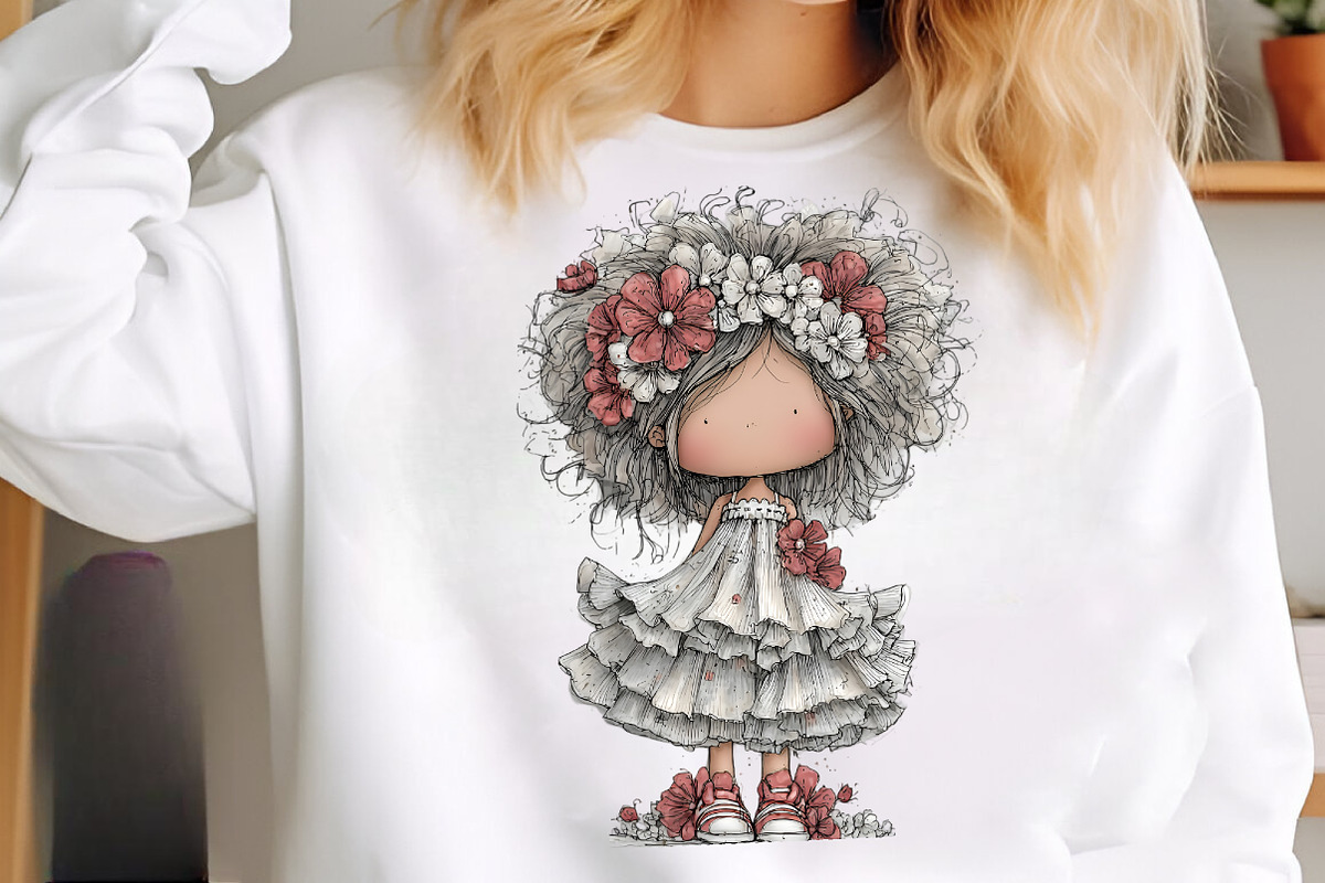 Whimsical Summer Girls Clipart, an Illustration by SinaCreation (Photo 5 of 9)