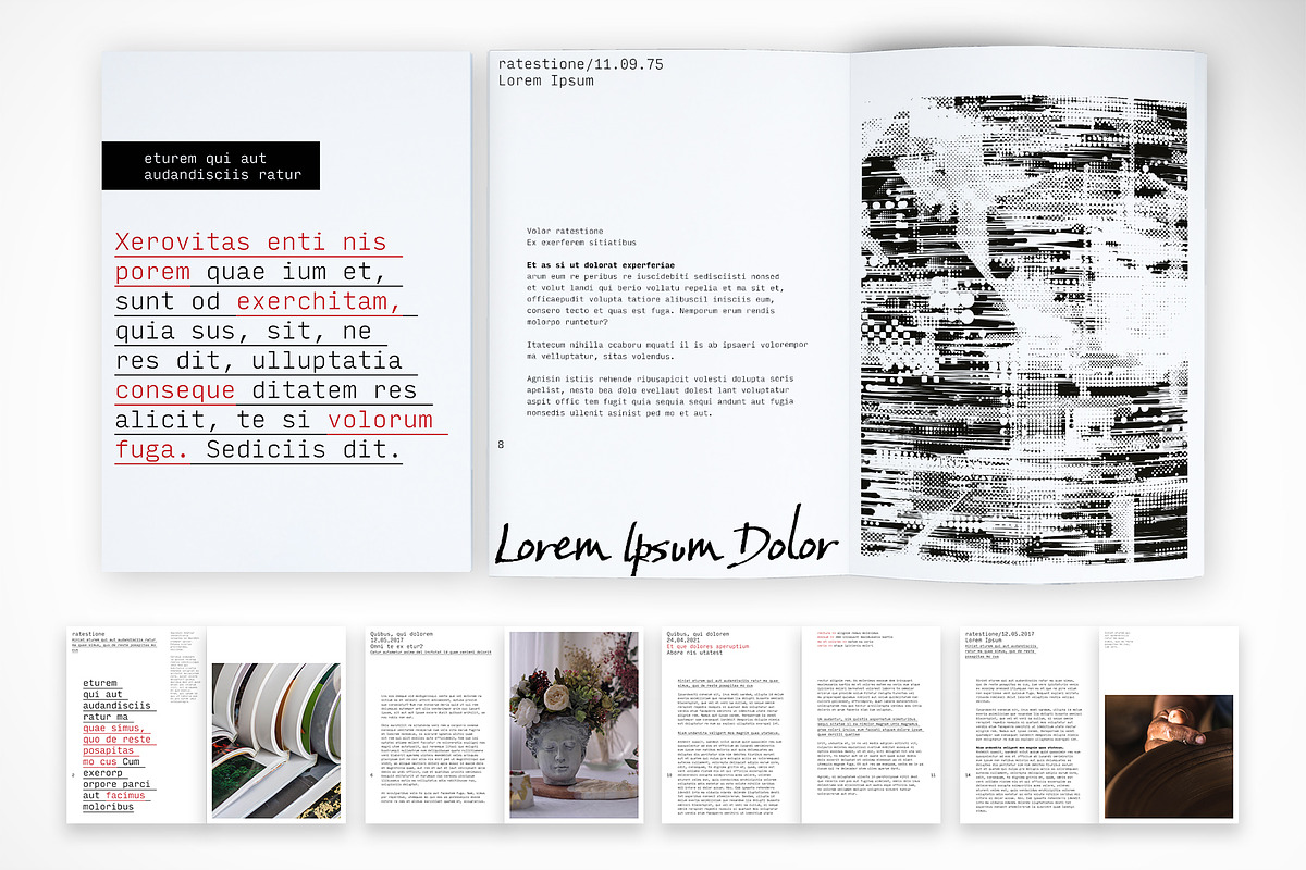 Brutalist Editorial Template, a Print Template by McLittle Stock (Photo 1 of 4)