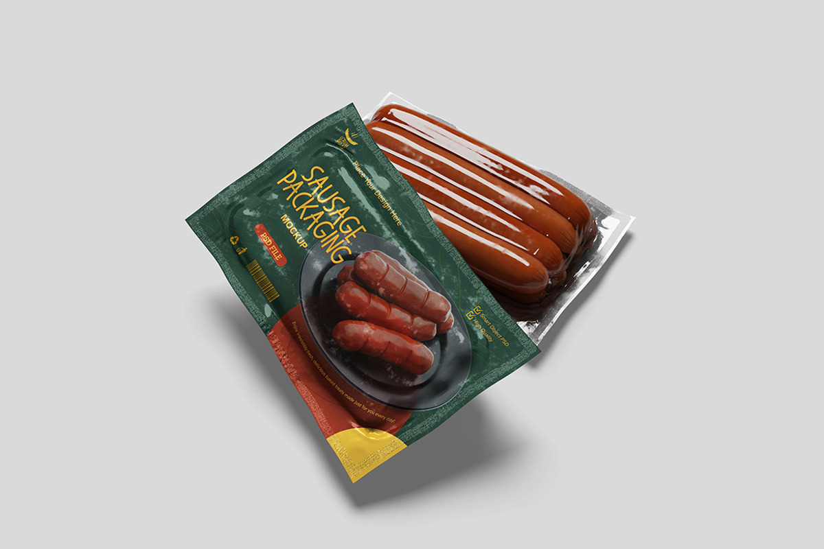 Sausage Packaging Mockup, a Product Mockup by bimockup (Photo 4 of 6)