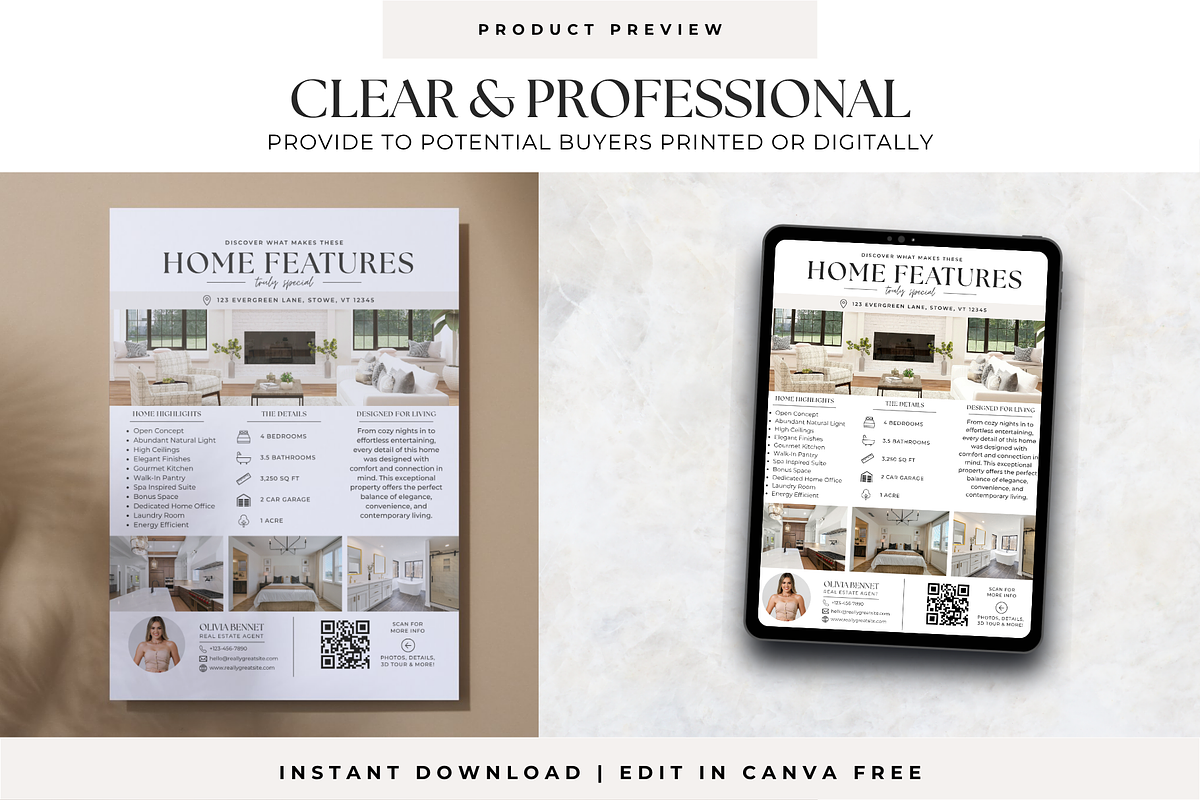 Home Features Flyer Template, a Flyer Template by BrandhavenStudio (Photo 3 of 8)