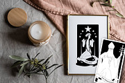 Tarot Black and White. 78 cards, an Illustration by La Inspiratriz (Thumbnail 7 of 9)
