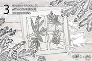 Christmas coloring pages, a Decorative Illustration by Ekaterina Glazkova (Thumbnail 2 of 7)