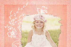 Photo Mask Set Flower Peach