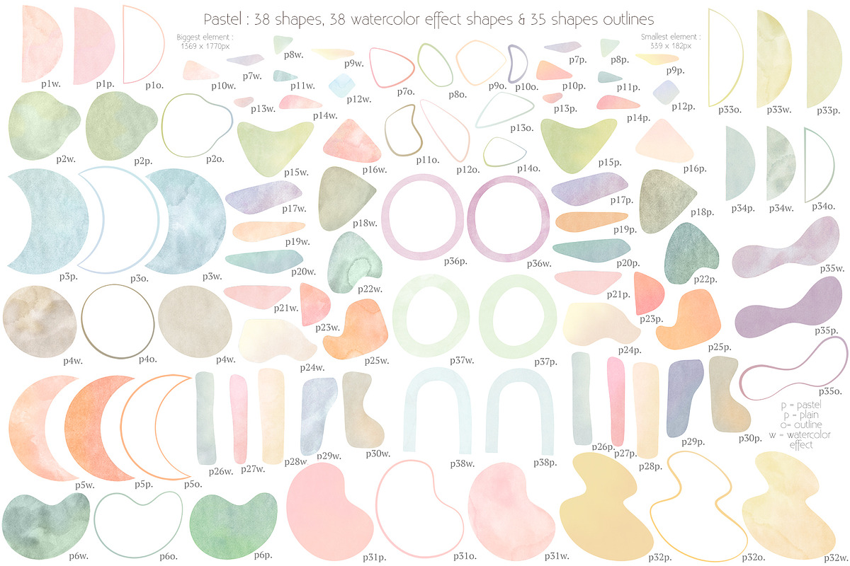 4 colors combinations of shapes, a Texture Illustration by marie dricot (Photo 12 of 14)