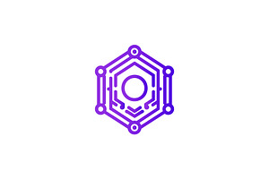 Modern Hexagonal Geometric Tech Logo, a Branding & Logo Template by Vectorium Studio