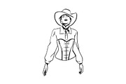 Cowgirl in Wild west graphic, a Person Illustration by Anastasy_helter (Thumbnail 3 of 3)