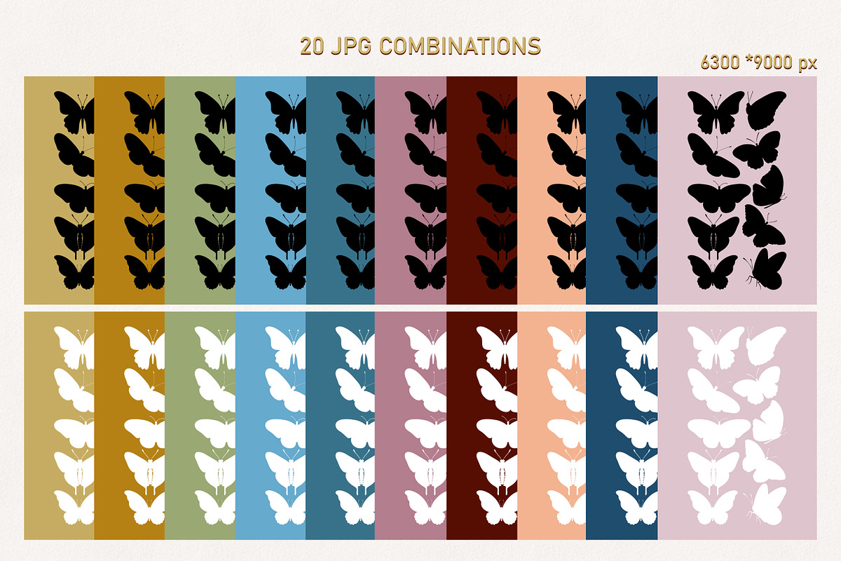 Pastel Butterfly Clipart & Pattern, an Animal Illustration by Vaniuta_Art (Photo 4 of 12)