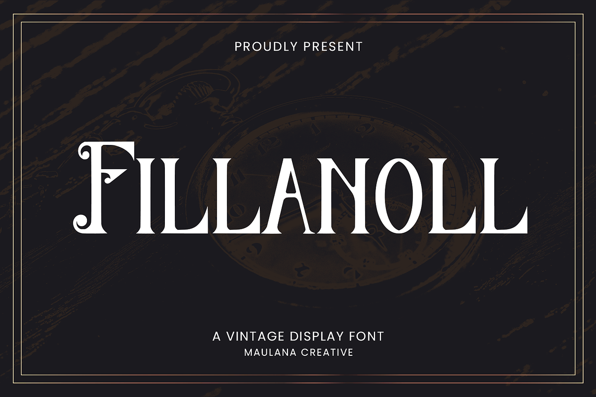 Fillanoll Vintage Display Font, a Serif Font by Maulana Creative (Photo 1 of 7)