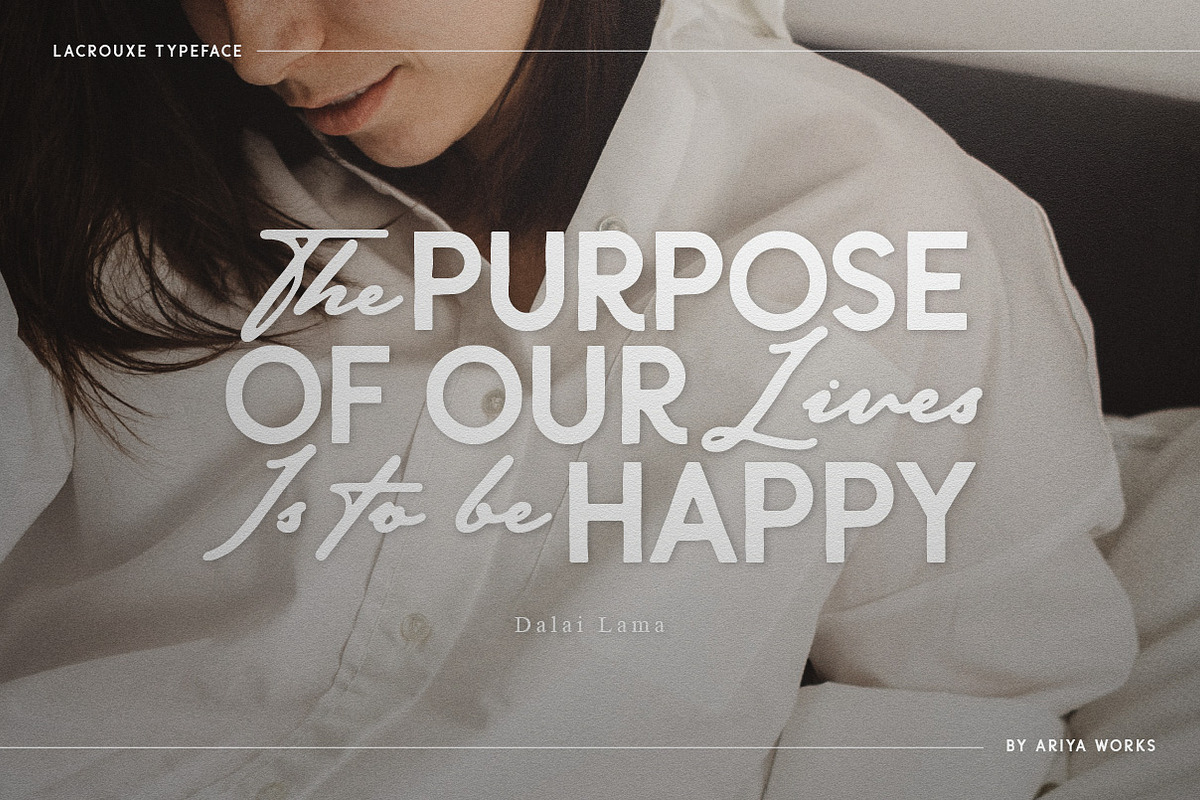 Lacrouxe | Font Duo, a Sans Serif Font by Ariya Works (Photo 6 of 9)