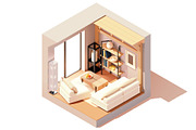 Vector isometric rooms, a Decorative Illustration by tele52 (Thumbnail 18 of 23)