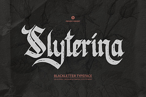 Sylterina | Blackletter Typeface, a Blackletter Font by Denustudios