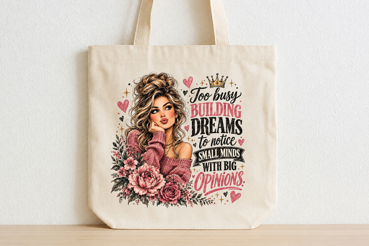 Building Dreams Blonde Messy Bun, a Seasonal Illustration by CraftArtStudio (Photo 2 of 4)