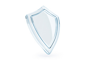 Glass Transparent Shield 3d Render