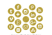 Gold Foil Social Media Icons, an Icon by Theme Fashion (Thumbnail 3 of 3)