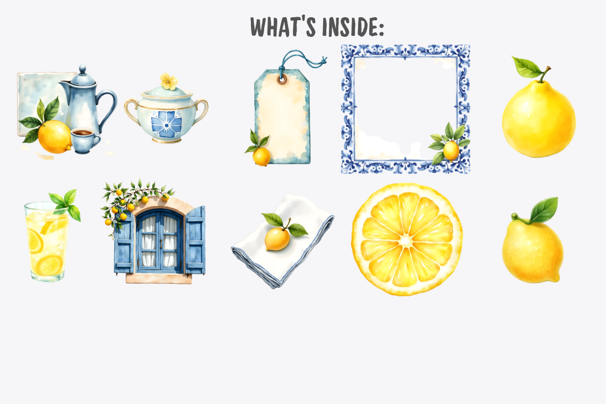 Amalfi Coast Clipart Bundle, a Decorative Illustration by Anca Digital Vibe (Photo 3 of 10)