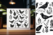 15 folk black bird wall art print, a Decorative Illustration by ARTOZEN DIGITAL (Thumbnail 3 of 12)