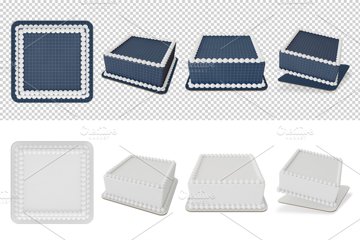 Edible cake Mockup set. PSD mockup., a Product Mockup by NatalyaZelenova (Photo 2 of 5)