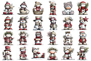 Boho Snowman Clipart Bundle, an Illustration by Daily.Designs (Thumbnail 2 of 5)