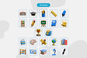 School & Education 3D Icons, an Object 3D Model by Azam Creative (Thumbnail 5 of 5)