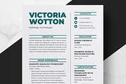 Simple & Sleek CV Template, a Resume Template by ResumeInventor (Thumbnail 1 of 6)