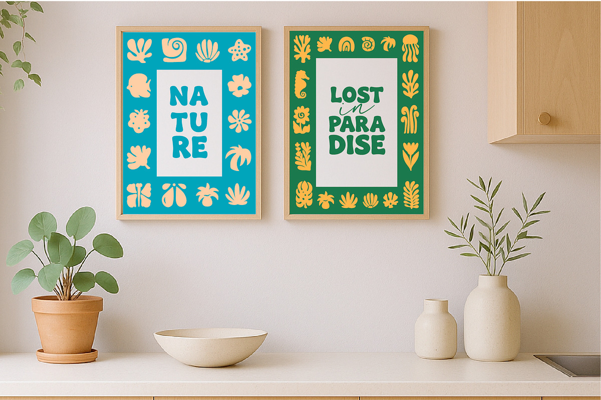 Floral & Wildlife Mosaic. Design Kit, a Pattern Graphic by Lettering_Logo (Photo 9 of 12)