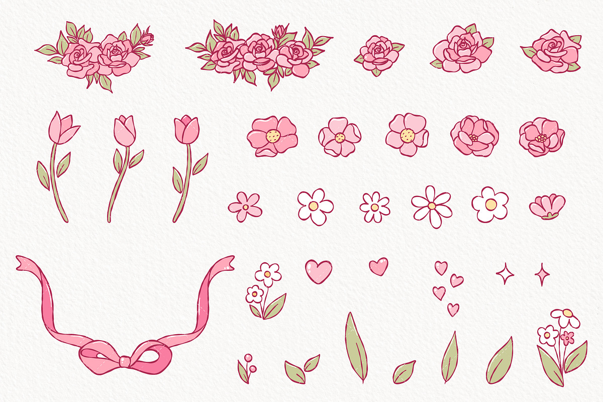 Coquette Easter Clipart | Hand Drawn, an Animal Illustration by TitaLivingArt (Photo 5 of 12)