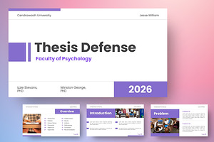Thesis Defense PowerPoint Template, a Presentation Template by FIBRINOSÄ