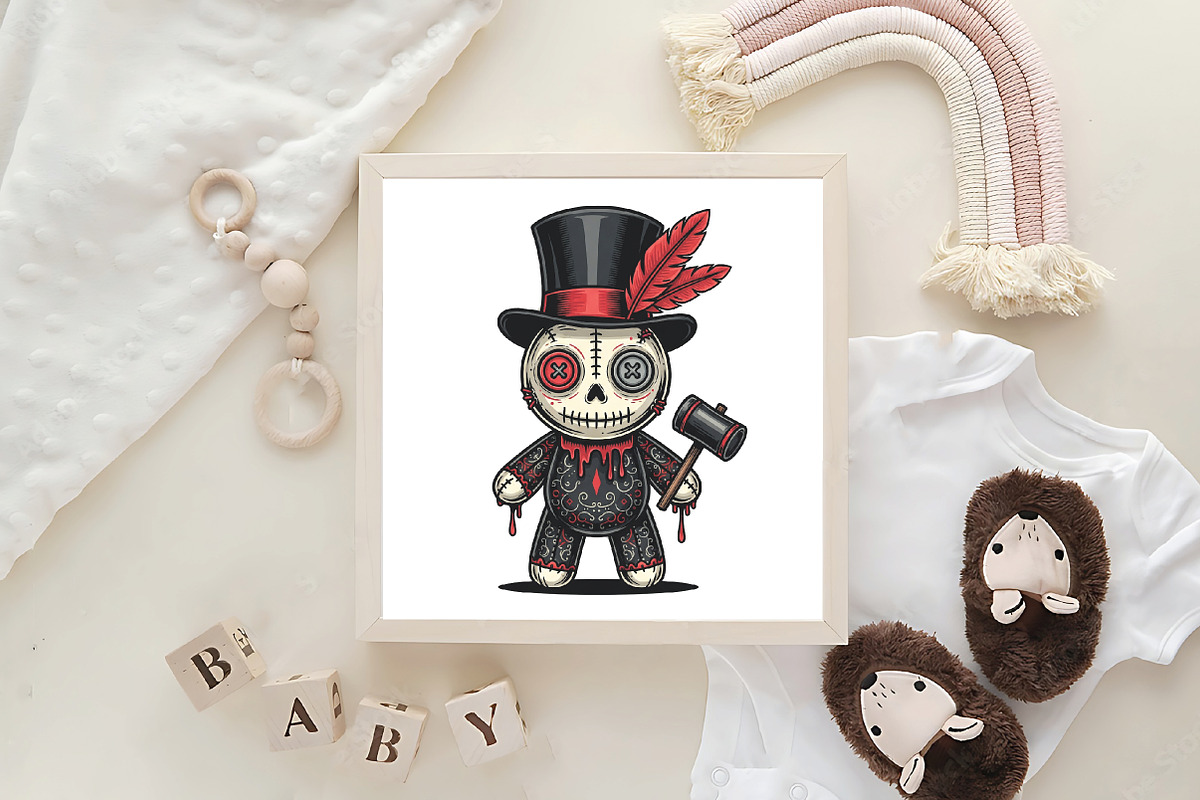 Halloween Gothic Voodoo Doll PNG, an Illustration by CraftArtStudio (Photo 4 of 4)