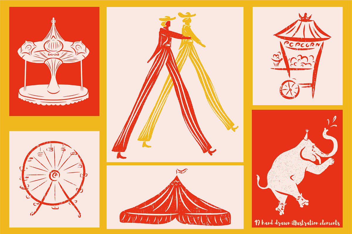 Circus Clipart Vector PNG EPS, a Decorative Illustration by Anada Arty (Photo 7 of 12)