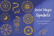 Secret Magic Symbols  Illustrations, a Decorative Illustration by Irena Art (Thumbnail 1 of 11)