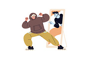 Teenage problems concepts set, a Person Illustration by PaperTrident (Thumbnail 9 of 13)