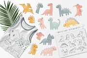 Little dino. Clipart for kids, an Animal Illustration by RinaKustova (Thumbnail 3 of 11)
