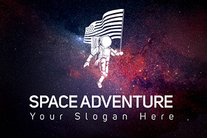 Space Adventure Logo Template