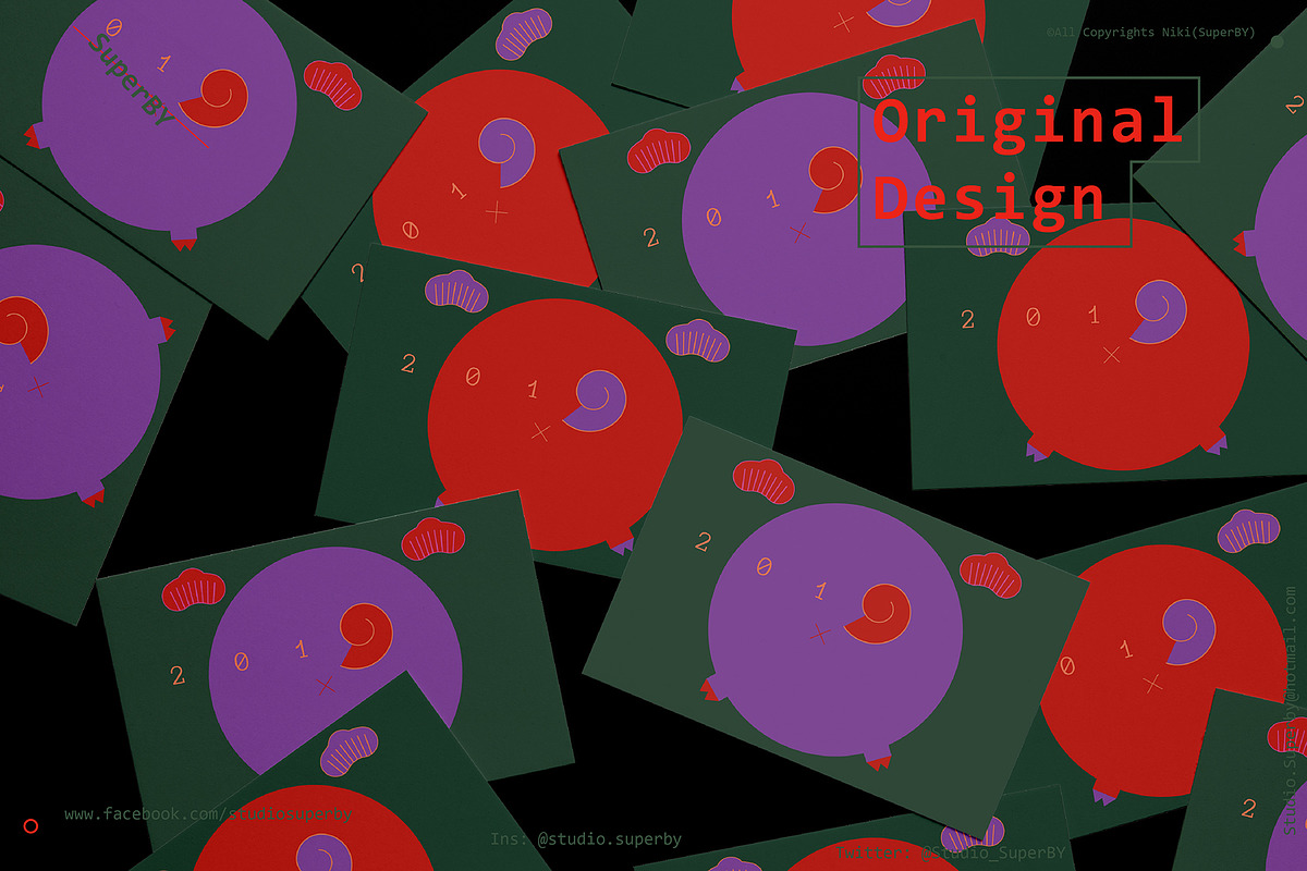 Printable Prints 2 Cards Holidays, a Card Template by SuperBY Market (Photo 1 of 4)