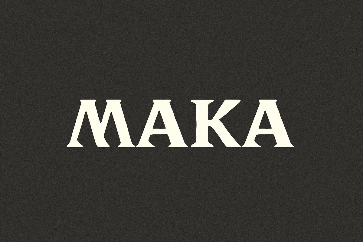 Maka | A Sharp Serif Typeface, a Serif Font by Taylor Penton (Photo 1 of 3)