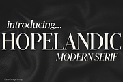 HOPELANDIC Modern Serif, a Serif Font by ALunadoki Design (Thumbnail 1 of 8)