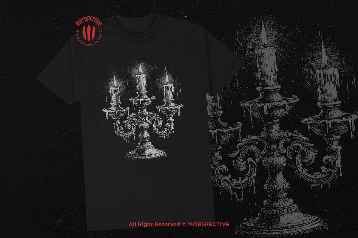 10 Bundle Dark Art Candlestick Light, an Illustration by Morspective (Photo 2 of 7)