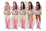 Fashion girls 53 clipart png, a Person Illustration by Parinaz Wadia Design (Thumbnail 5 of 9)
