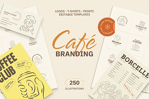 Whimsical Cafe & Bakery Branding Kit, a Branding & Logo Template by Vasya Kobelev