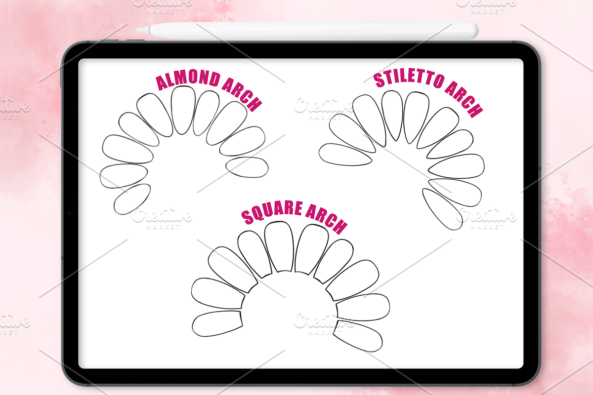 NAIL ART DESIGN PROCREATE BRUSH SET, a Brush Add-On by The GG Shop (Photo 3 of 11)