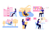 Freelancing Life Illustration, an Illustration by Vector Portal (Thumbnail 5 of 5)