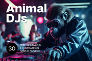 Animal DJs. 30 images, an Animal Illustration by Handmadefont (Thumbnail 1 of 10)