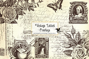 Vintage Letters Overlays, an Illustration by Digital Curio (Thumbnail 1 of 4)