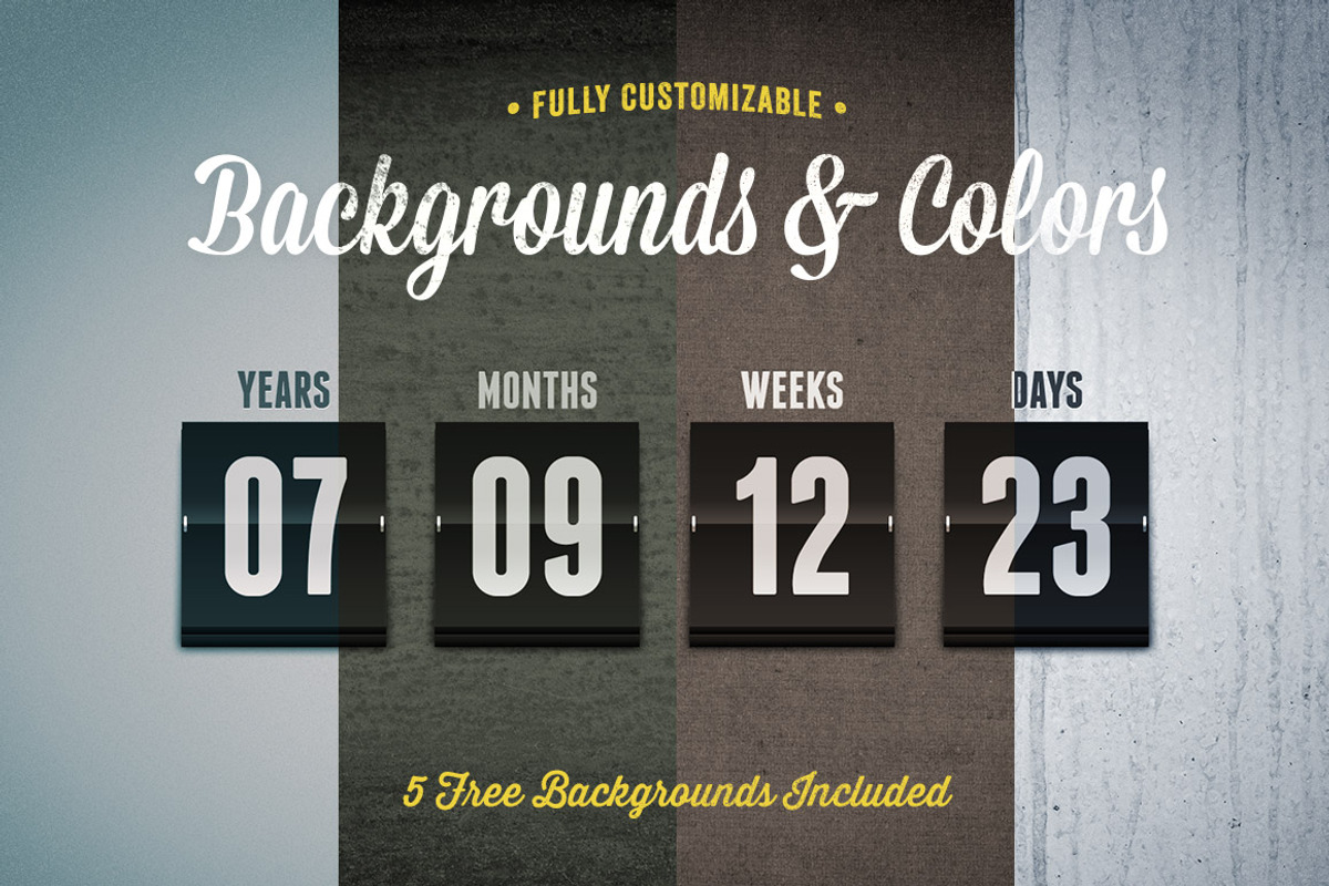 Flipboard Countdown Timer Template, a Background Graphic by Design Panoply