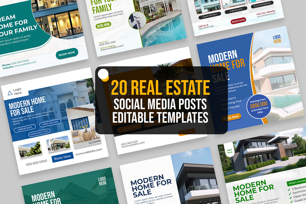 Real Estate Templates Social Media, a Social Media Template by designsprout (Photo 1 of 2)
